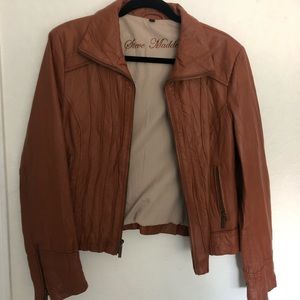 Steve Madden leather cropped jacket